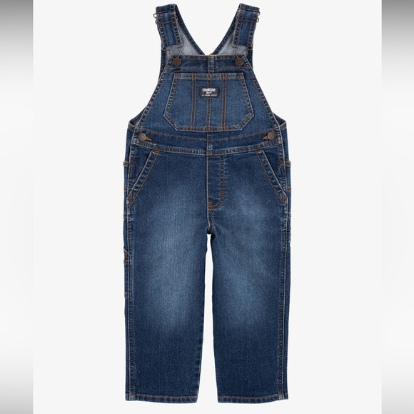 Osh Kosh B’Gosh Dark Wash Fleece Lined Insulated Denim Overalls 2T - Picture 1 of 10
